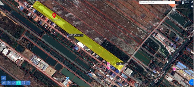 ขายที่ดิน 22 ไร่ บางบ่อ สมุทรปราการ ผังสีม่วง ใกล้นิคมเวลโกรล นิค