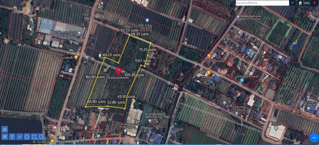 ขายที่เปล่าติดถนนดอนไก่ดีที่เปล่ากระทุ่มแบนหน้ากว้างติดถนน