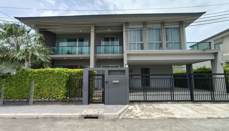 ให้เช่าบ้านเดี่ยว The Palm บางนา-วงแหวน หลังมุม ซอยแรกส่วนตัว 5 นอน เฟอร์ครบ พร้อมเข้าอยู่