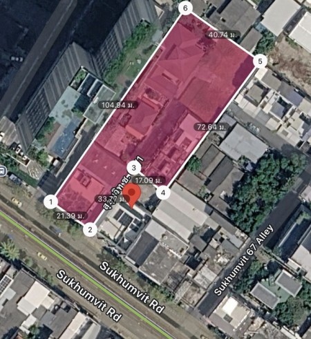 ที่ดินติดถนนสุขุมวิท ปากซอยสุขุมวิท 65/1  Sukhumvit 65/1 Prime Land Investment ที่ดินใกล้ BTS พระโขนง ที่ดินสร้างคอนโด