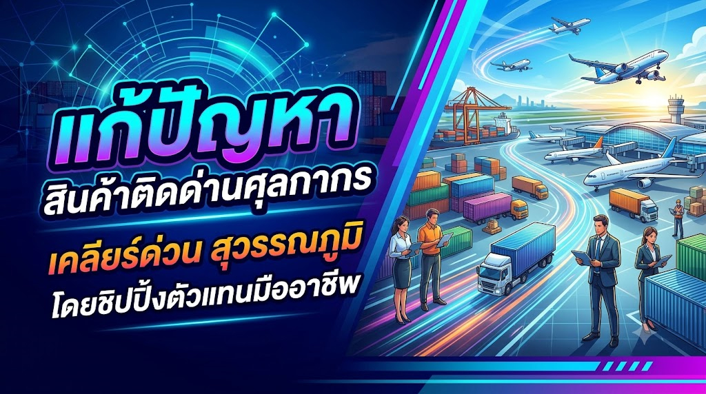 บริการ ประกาศ นำเข้าสินค้าผ่านฉลุย100% เคลียร์สินค้าติดด่าน ชิปปิ้ง สุวรรณภูมิ สินค้าติดด่านศุลกากร